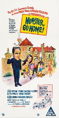 Munster, Go Home movie posters (1966) wooden framed poster