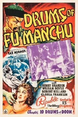 Drums of Fu Manchu movie posters (1940) wooden framed poster