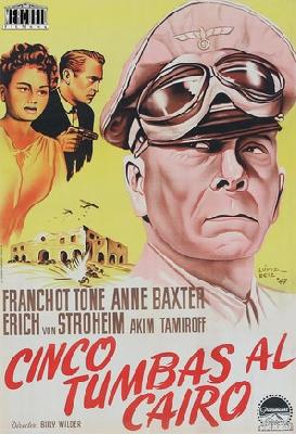 Five Graves to Cairo movie posters (1943) canvas poster