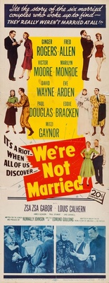 We're Not Married! movie poster (1952) metal framed poster