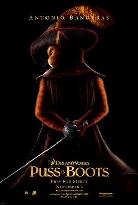 Puss in Boots movie poster (2011) pillow