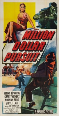 Million Dollar Pursuit movie poster (1951) metal framed poster