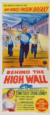 Behind the High Wall movie poster (1956) wooden framed poster