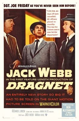 Dragnet movie poster (1954) wood print