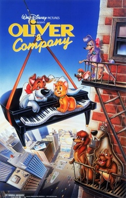 Oliver & Company movie poster (1988) wooden framed poster