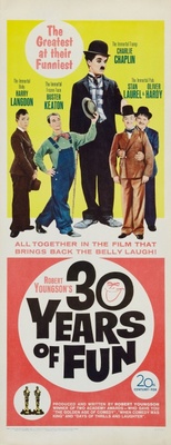 30 Years of Fun movie poster (1963) wood print