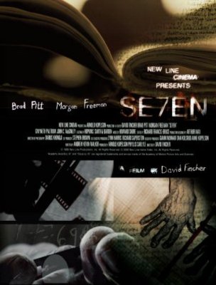 Se7en movie poster (1995) poster with hanger