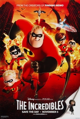 The Incredibles movie poster (2004) wood print