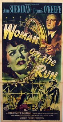 Woman on the Run movie poster (1950) poster with hanger