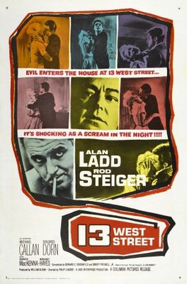 13 West Street movie poster (1962) metal framed poster