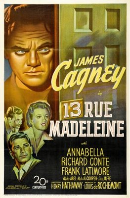 13 Rue Madeleine movie poster (1947) poster