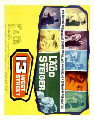 13 West Street movie poster (1962) wooden framed poster
