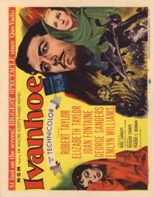 Ivanhoe movie poster (1952) wood print