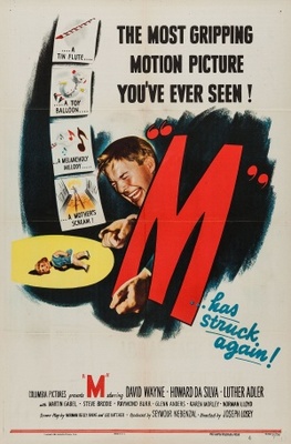 M movie poster (1951) metal framed poster