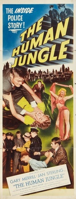 The Human Jungle movie poster (1954) poster with hanger