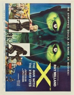 X movie poster (1963) wooden framed poster