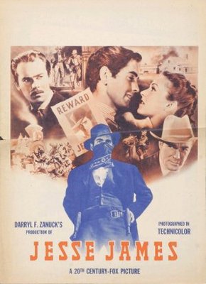 Jesse James movie poster (1939) metal framed poster