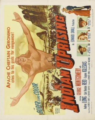Indian Uprising movie poster (1952) metal framed poster