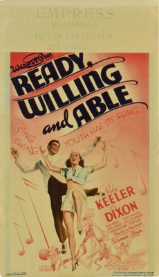 Ready, Willing and Able movie poster (1937) pillow