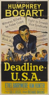 Deadline - U.S.A. movie poster (1952) pillow