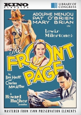 The Front Page movie poster (1931) pillow