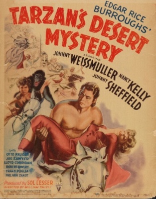 Tarzan's Desert Mystery movie poster (1943) metal framed poster