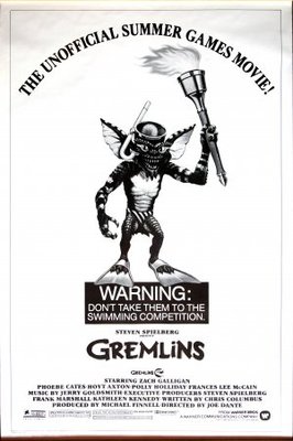 Gremlins movie poster (1984) wooden framed poster
