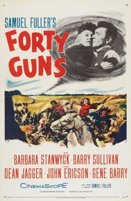 Forty Guns movie poster (1957) metal framed poster