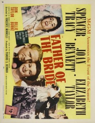 Father of the Bride movie poster (1950) canvas poster