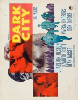 Dark City movie poster (1950) metal framed poster
