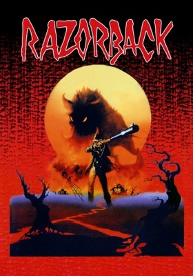 Razorback movie poster (1984) pillow