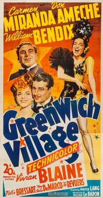 Greenwich Village movie poster (1944) wooden framed poster