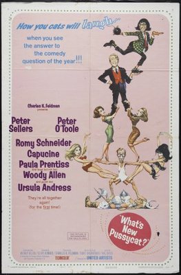 What's New, Pussycat movie poster (1965) wooden framed poster