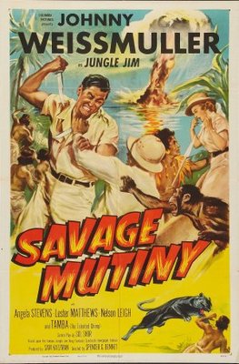 Savage Mutiny movie poster (1953) wooden framed poster