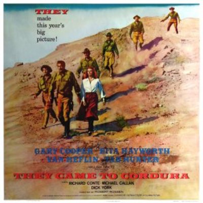 They Came to Cordura movie poster (1959) metal framed poster