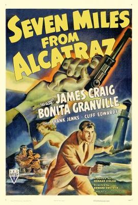 Seven Miles from Alcatraz movie poster (1942) metal framed poster