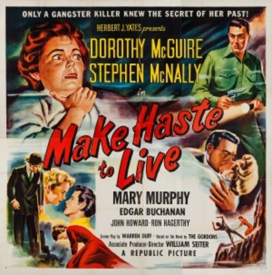 Make Haste to Live movie poster (1954) wood print