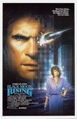 Black Moon Rising movie poster (1986) wood print