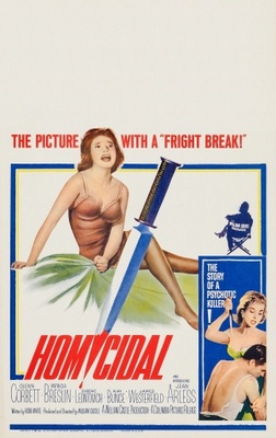 Homicidal movie poster (1961) wood print