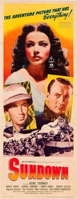 Sundown movie poster (1941) canvas poster