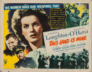 This Land Is Mine movie poster (1943) wooden framed poster