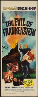 The Evil of Frankenstein movie poster (1964) wooden framed poster