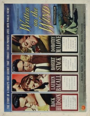 Written on the Wind movie poster (1956) wooden framed poster