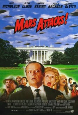 Mars Attacks! movie poster (1996) wooden framed poster
