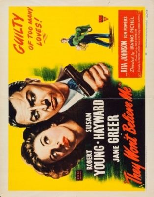 They Won't Believe Me movie poster (1947) wooden framed poster