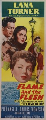 Flame and the Flesh movie poster (1954) wooden framed poster
