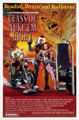 Class of Nuke 'Em High movie poster (1986) wood print