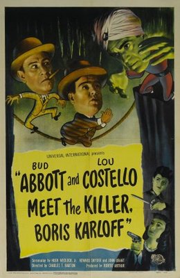 Abbott and Costello Meet the Killer, Boris Karloff movie poster (1949) pillow