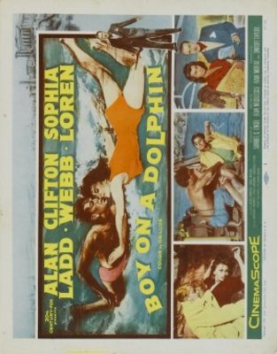 Boy on a Dolphin movie poster (1957) canvas poster