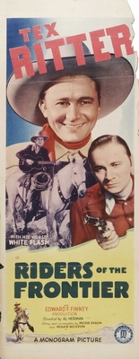Riders of the Frontier movie poster (1939) metal framed poster